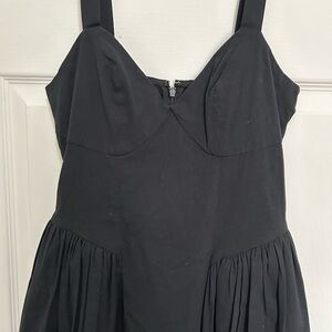 Chic Black Dress with Spaghetti Straps